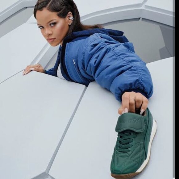 NWOT 2023 Puma Fenty x Wmns Avanti L 'Dark Myrtle' Leather sz 7 NWOT - Picture 3 of 10